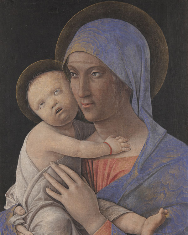Andrea Mantegna, Madonna con il Bambino (1480 circa), tempera su tela. Bergamo, Accademia Carrara.